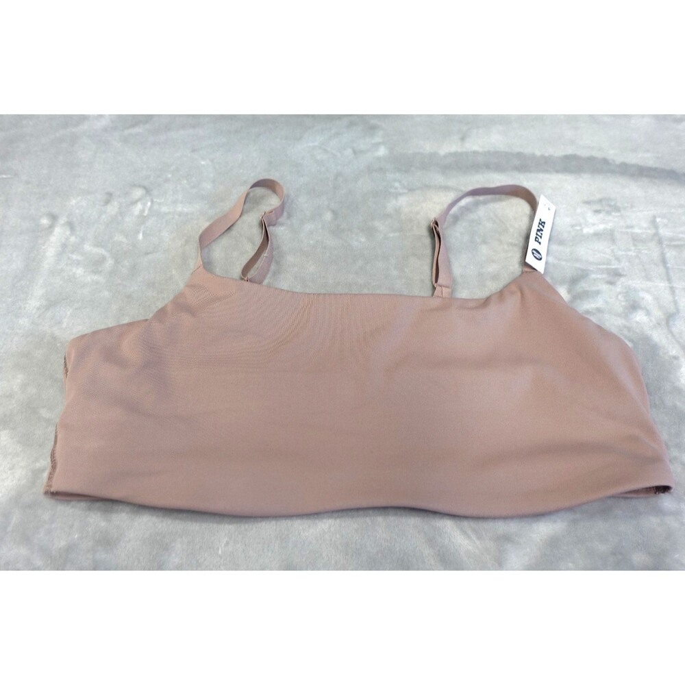 PINK Victoria's Secret XL Brown Relay Square Neck Lined Sport Bra NWT